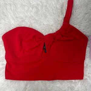 Wild Fable Red One-Shoulder Crop Top
